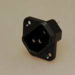 IEC-connector, mounted perpendicular