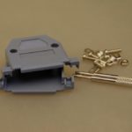 D-SUB-Hood f. 25-pin D-Sub, black, straight