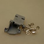 D-SUB-Hood f. 9-pin D-Sub, black, straight