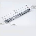 Olie verdeelblok 12 aansluitpunten (M8x1.0)