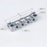 Olie verdeelblok 6 aansluitpunten (M8x1.0)
